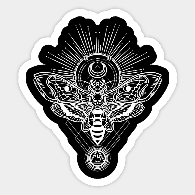 Alchemy Butterfly Occult Sticker by QQdesigns